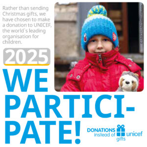 UNICEF Donations instead of Gifts 2025